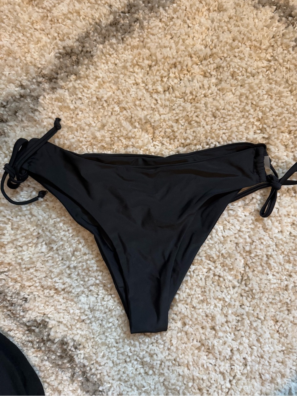 3 Pair Bundle  SHEIN-Tie-Side Bikini Bottoms Size S-NEW- Black, Pink & Blue